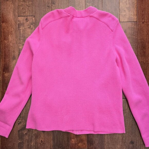 Sweater Womans Ralph Lauren Pink Long Sleeve Zip Front Dressy Sz XL - Picture 3 of 5